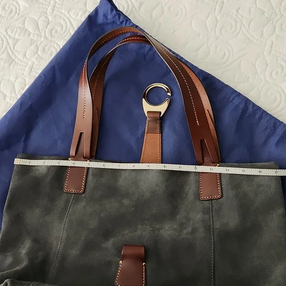 Dooney & Bourke Hunter Green Suede and Leather tote - Picture 15 of 16